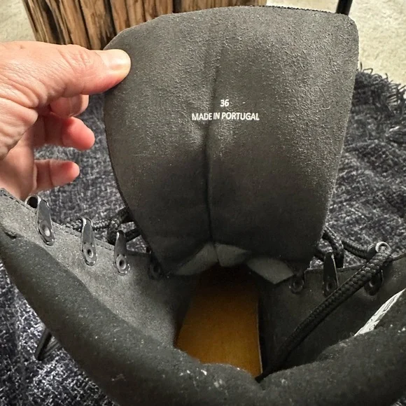 Black Lace-Up Boots EUC - Picture 3 of 7